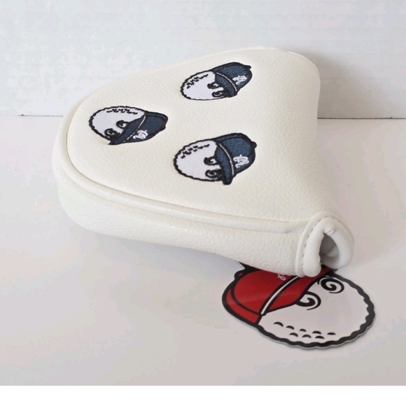 Malbon Golf Club Mallet Putter Headcover White Magnetic NEW - Picture 5 of 11